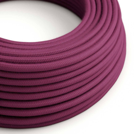 Textilkabel, burgunderrot, aus Baumwolle - Das Original von Creative-Cables - RC32 rund 2x0,75mm / 3x0,75mm