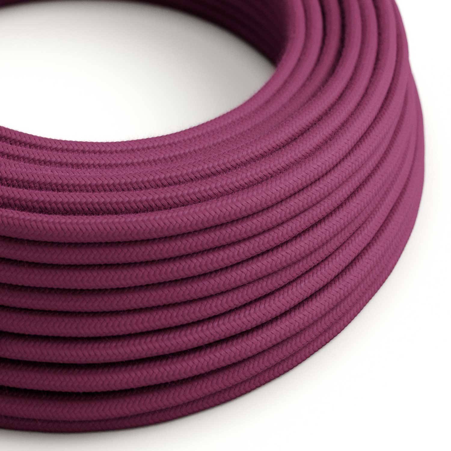 Textilkabel, burgunderrot, aus Baumwolle - Das Original von Creative-Cables - RC32 rund 2x0,75mm / 3x0,75mm