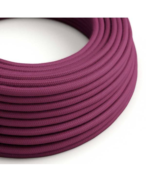Textilkabel, burgunderrot, aus Baumwolle - Das Original von Creative-Cables - RC32 rund 2x0,75mm / 3x0,75mm