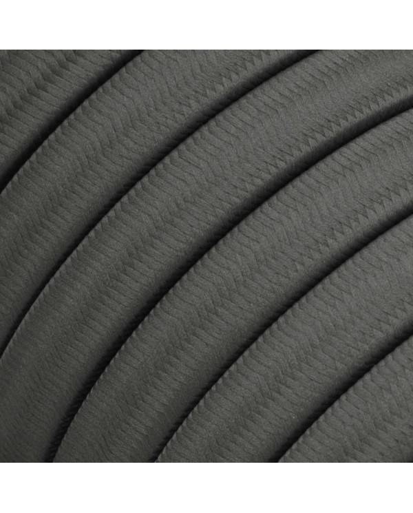 Elektrisches Kabel überzogen mit Grauem CM03 Textil für Lichterketten, Seideneffekt Einfarbig