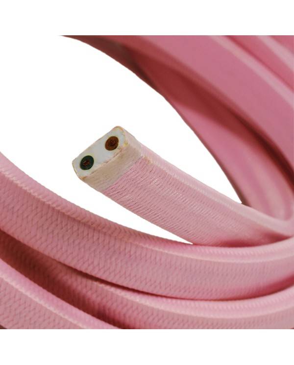 Elektrokabel überzogen mit Rosa Baby CM16 Textil für Lichterketten