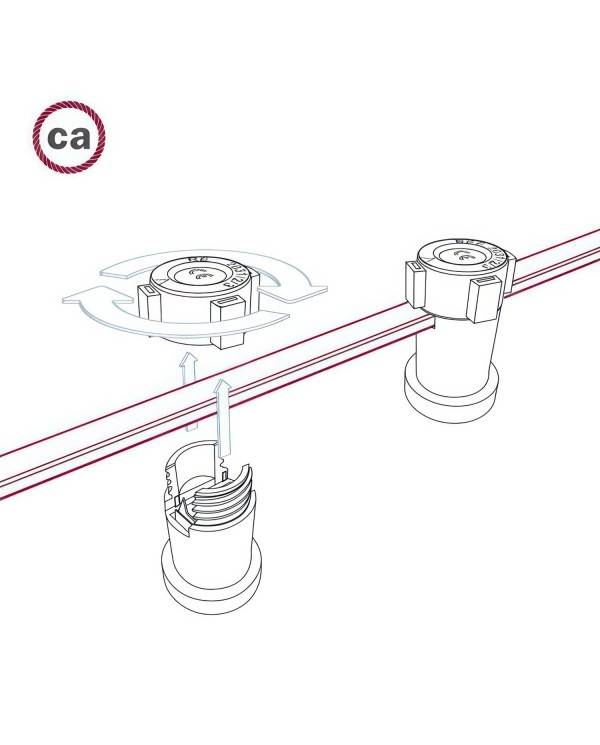 Elektrokabel überzogen mit Rosa Baby CM16 Textil für Lichterketten
