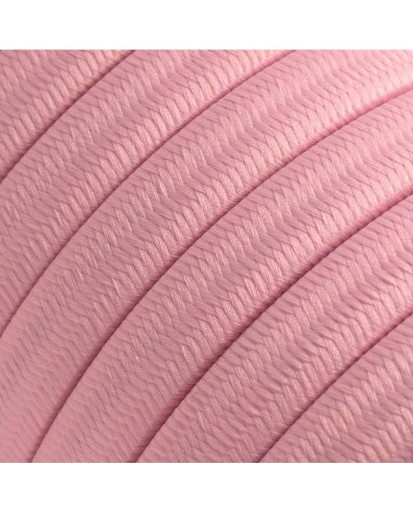 Elektrokabel überzogen mit Rosa Baby CM16 Textil für Lichterketten