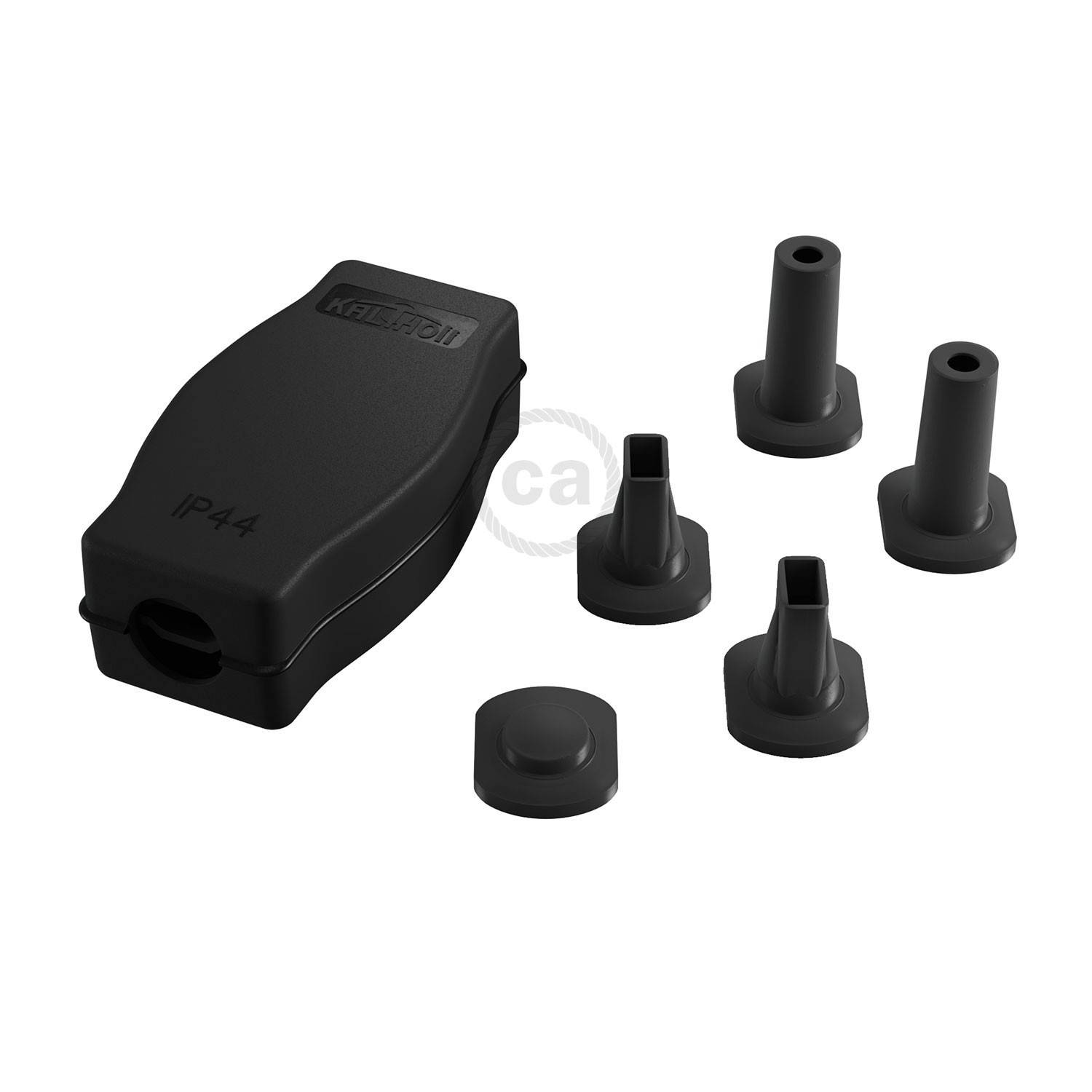 Verteilerdose für Lumet Ketten mit Adaptern für runde und flache Kabel