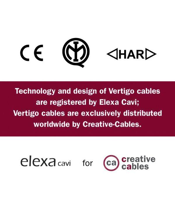 Textilkabel, Paris glänzend Vertigo - Das Original von Creative-Cables - ERM57 rund 2x0,75mm / 3x0,75mm