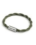 Armband mit mattsilbernem Magnetverschluss und Textilkabel TC63
