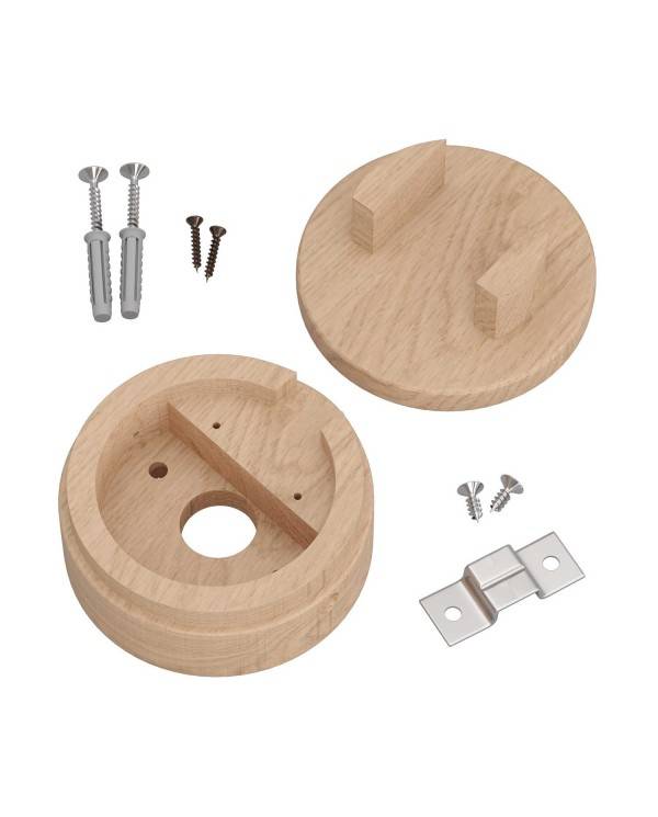 Lampenbaldachin aus Holz für Lichterketten und Filé-System. Made in Italy