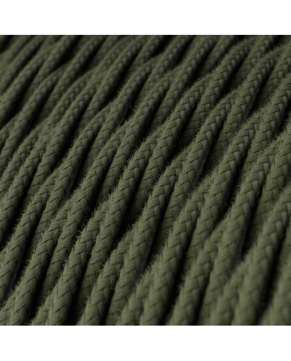 Pendelleuchte inklusive Glühbirne, geflochtenem Textilkabel und Porzellan-Zubehör - Made in Italy
