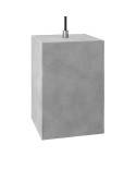 Pendelleuchte inklusive Glühbirne, Textilkabel, Cube Lampenschirm aus Zement und Metall-Zubehör - Made in Italy