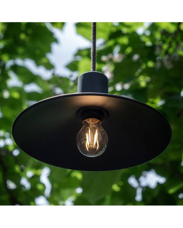 Outdoor-Elektrokabel mit Ummantelung aus natürlichem, braunen Leinen SN04, rund, UV-beständig - kompatibel mit Eiva Outdoor IP65