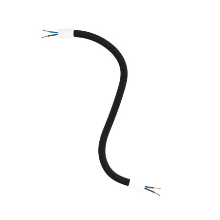 Kit Creative Flex flexibles gewebeummanteltes Kabelrohr, RM04 schwarz mit Metallenden - Mattweiß