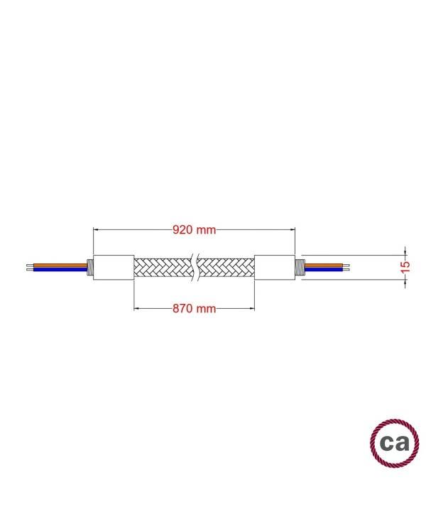 Kit Creative Flex flexibles gewebeummanteltes Kabelrohr, RZ30 eisenfarben mit Metallenden