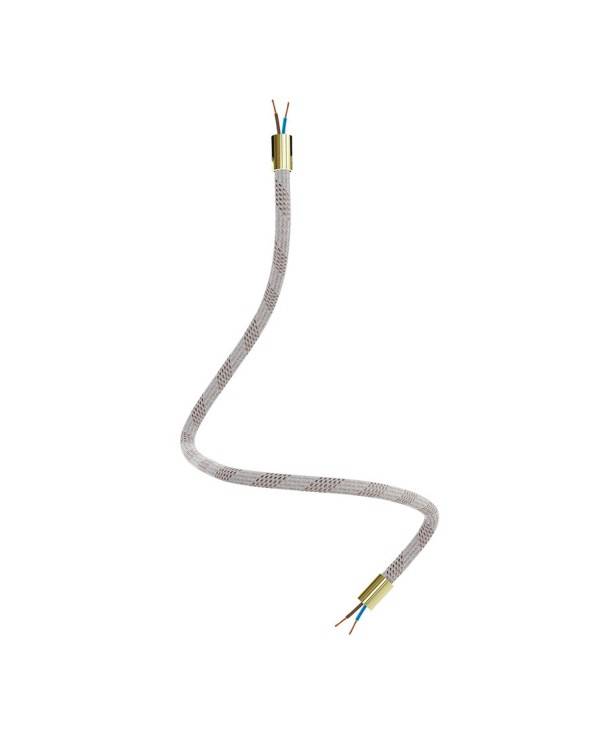 Kit Creative Flex flexibles gewebeummanteltes Kabelrohr, RM72 hell meliert mit Metallenden