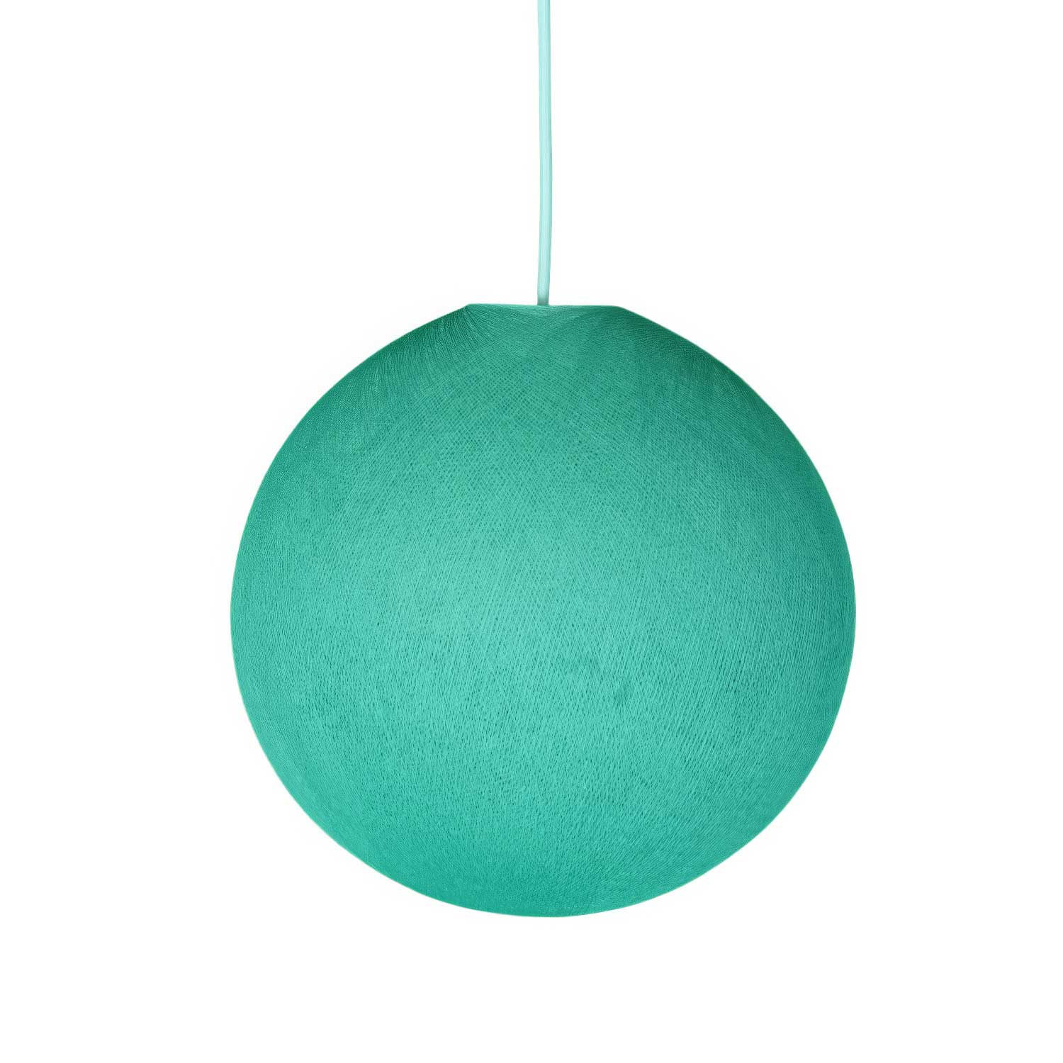 Paralume Sfera in filo 100% fatto a mano - Poliestere Turchese