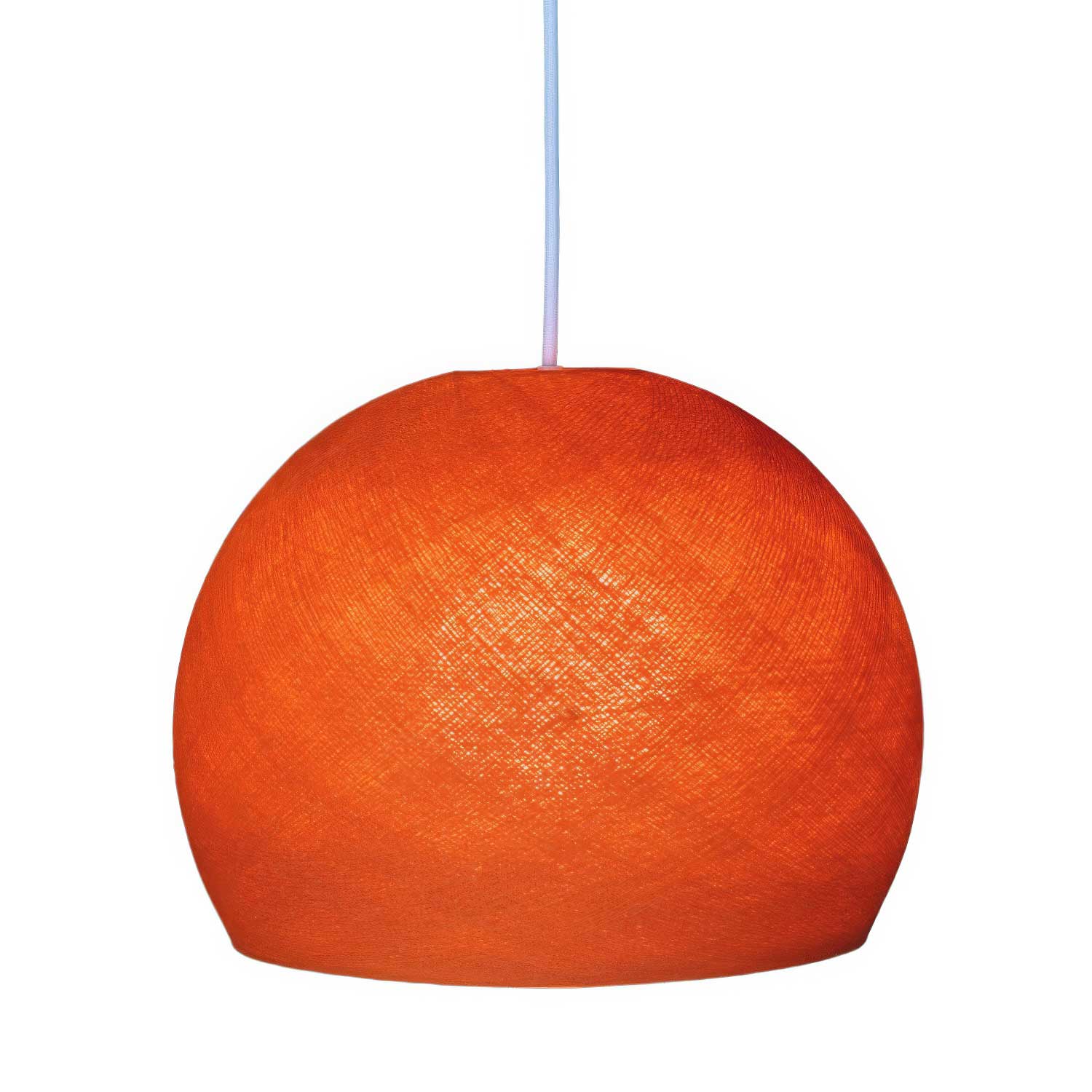 Paralume Cupola in filo 100% fatto a mano - Poliestere Arancione