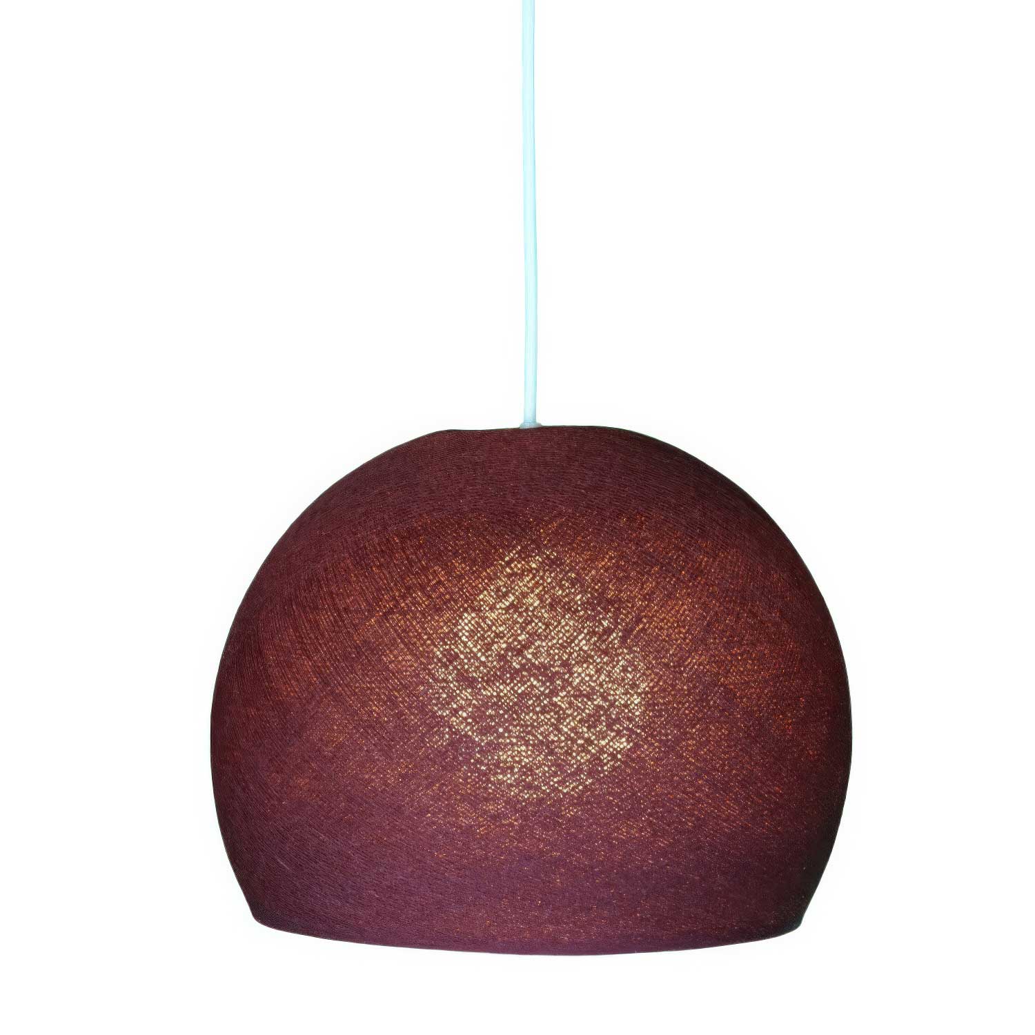 Paralume Cupola in filo 100% fatto a mano - Poliestere Merlot
