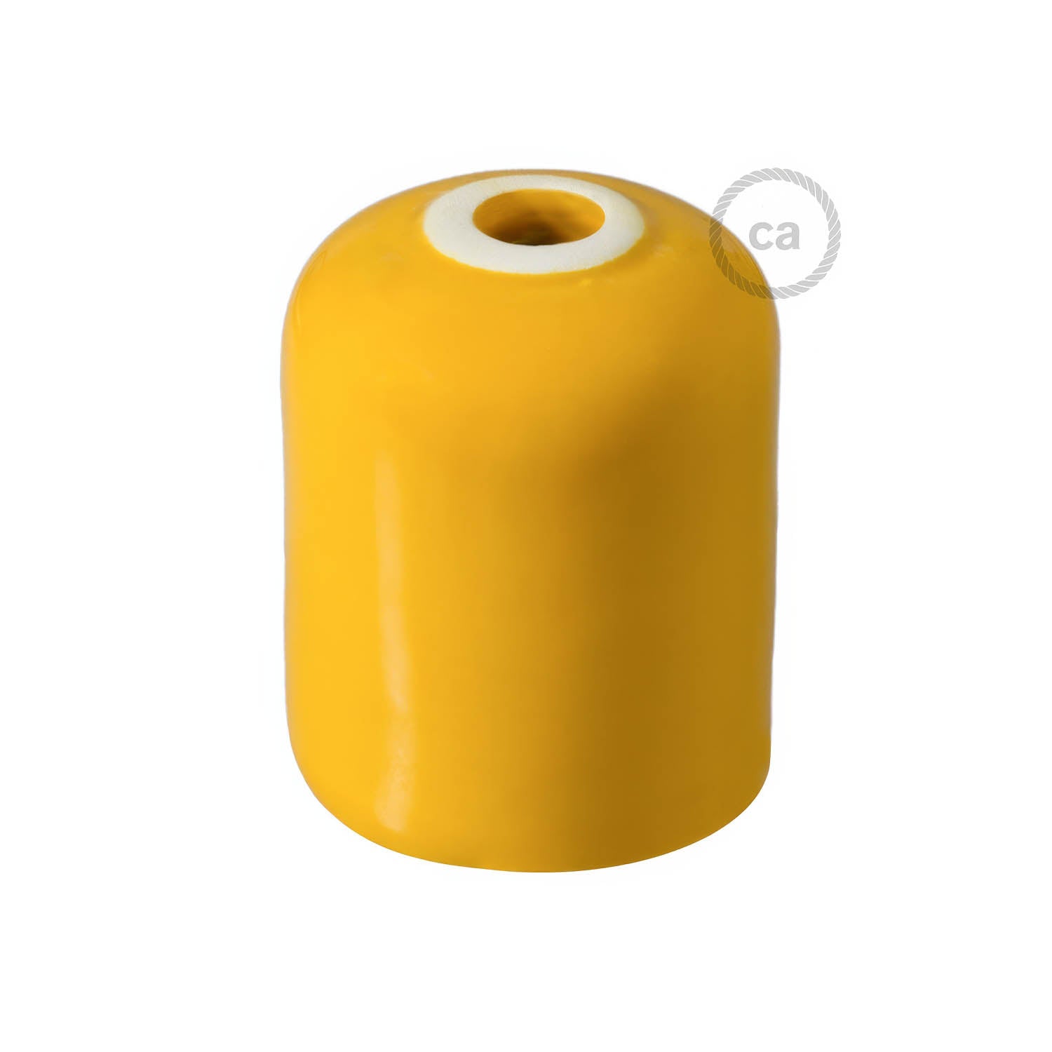 Kit portalampada E27 in ceramica - Giallo