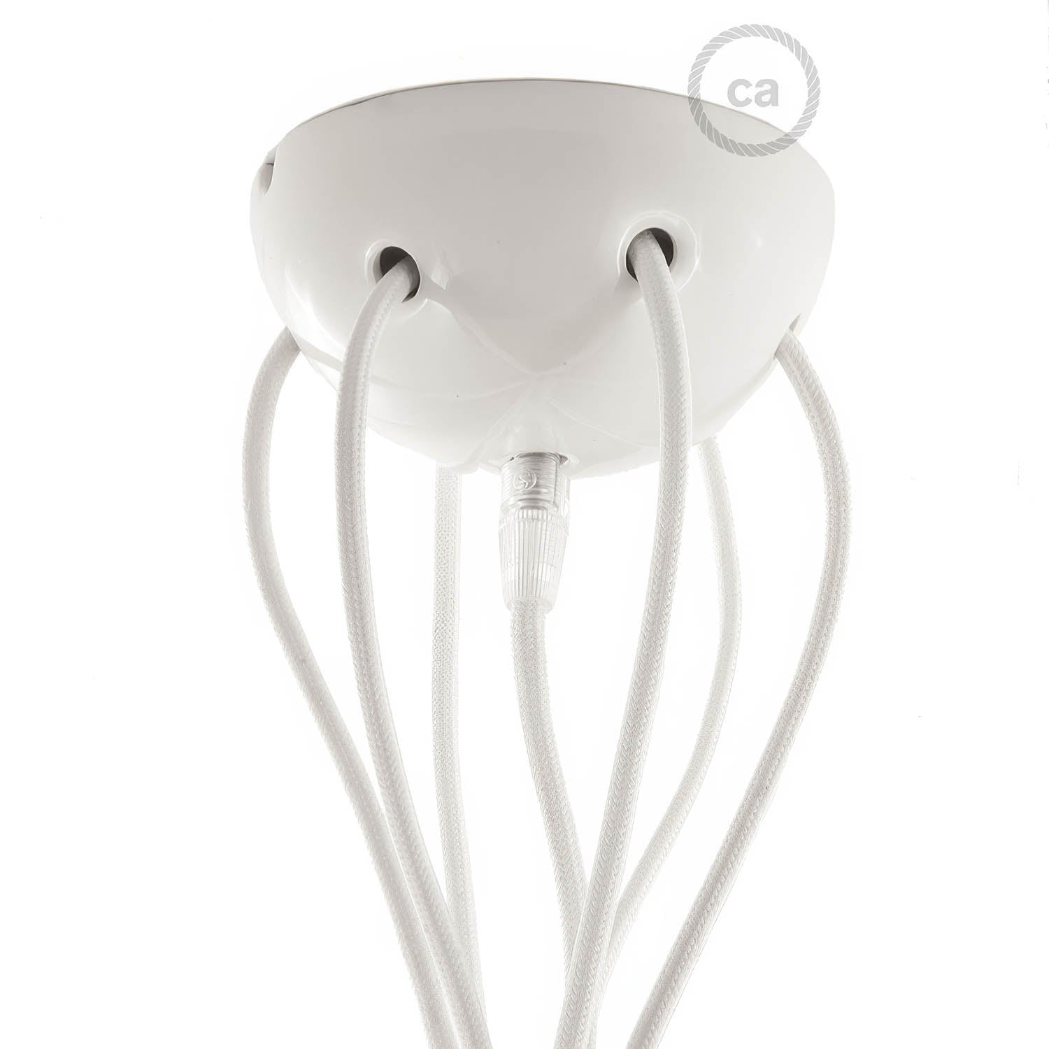 Kit rosone in ceramica a 7 fori - Bianco