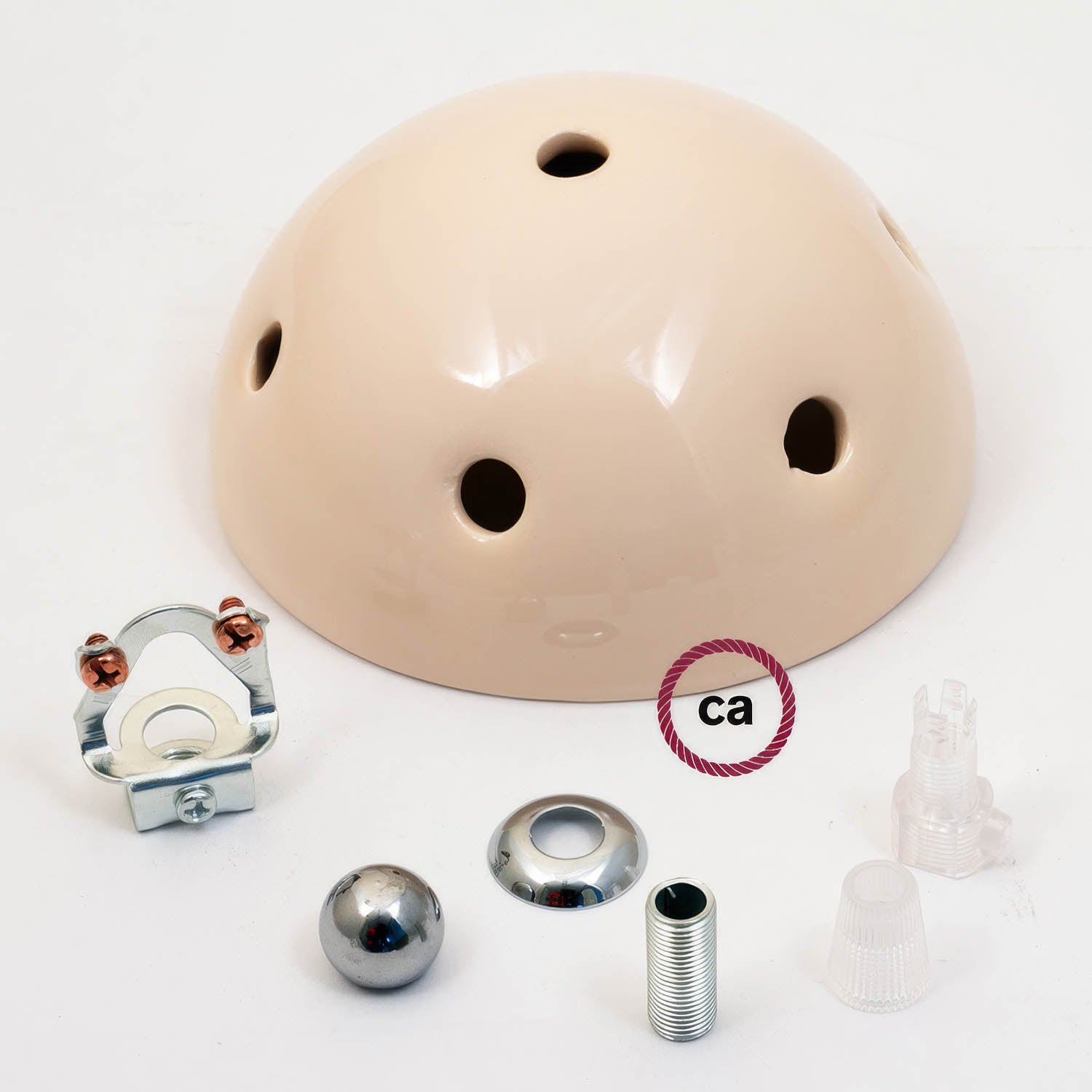 Kit rosone in ceramica a 7 fori - Avorio
