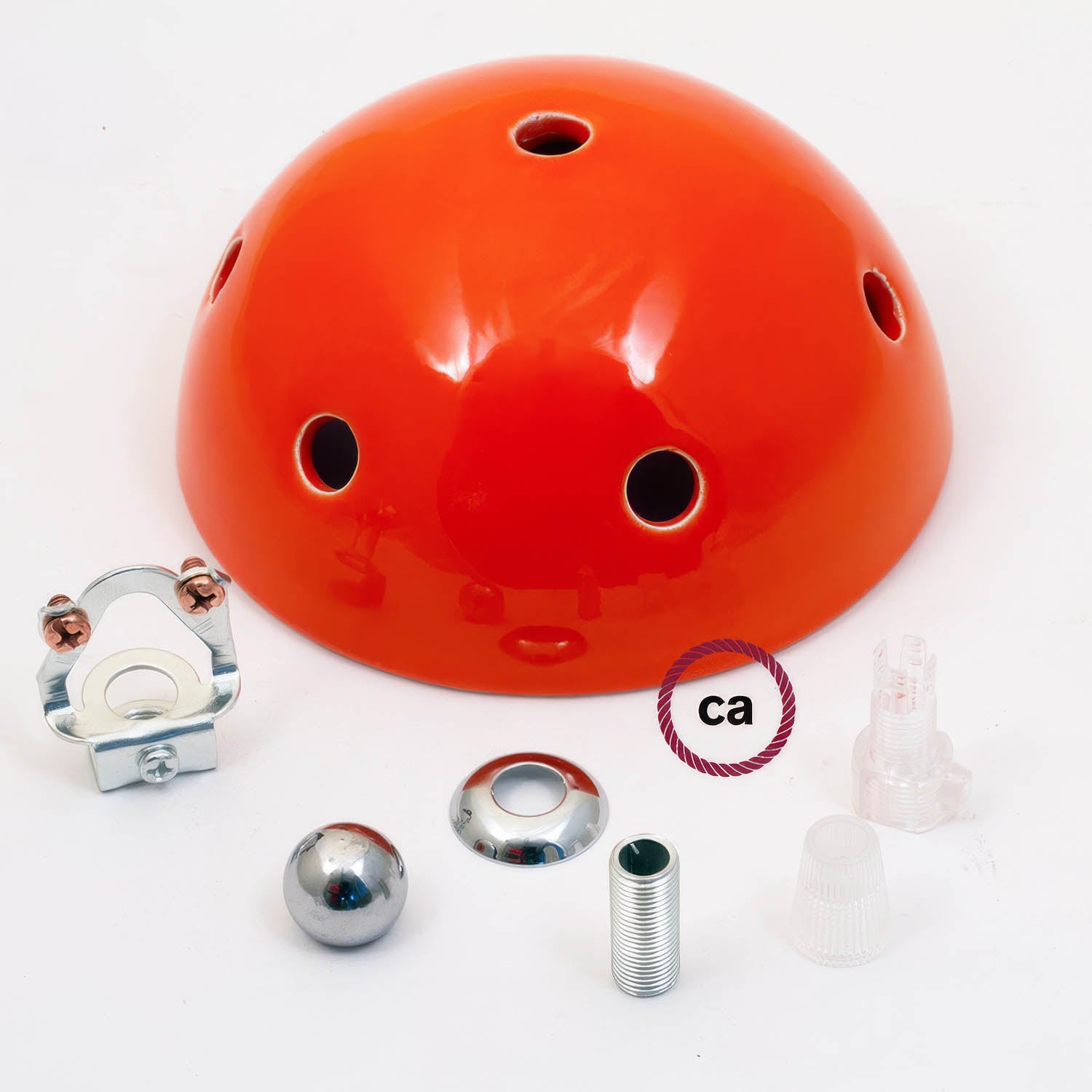 Kit rosone in ceramica a 7 fori - Arancione