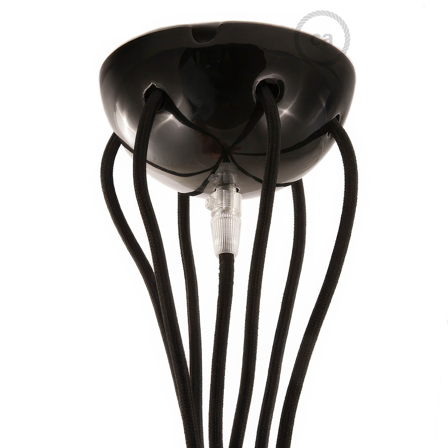 Kit rosone in ceramica a 7 fori - Nero