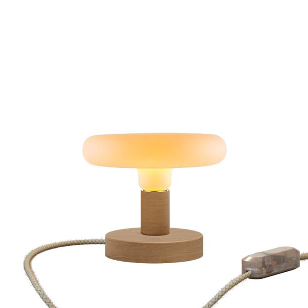 Lampada da tavolo Posaluce Dash in legno - Neutro Dimmer
