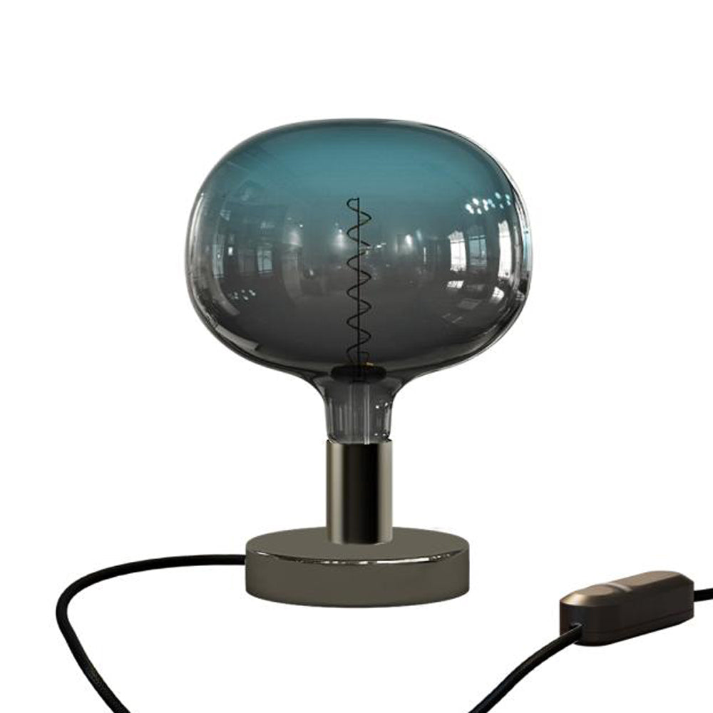 Lampada da tavolo Posaluce Cobble in metallo - Nero perla Dimmer