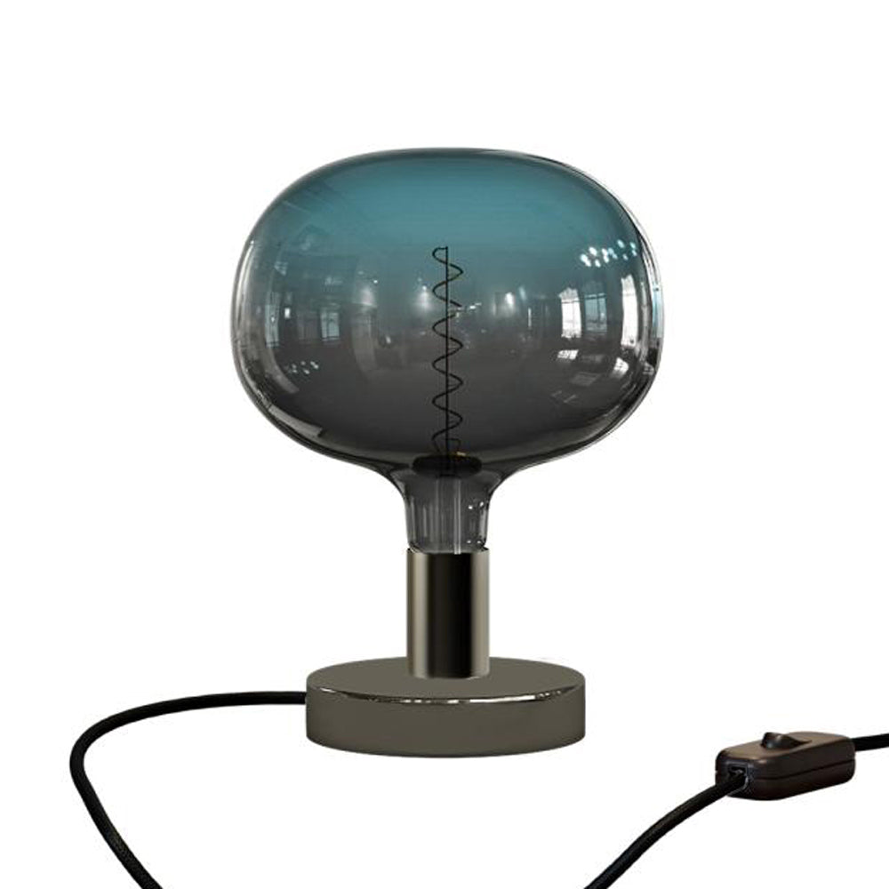 Lampada da tavolo Posaluce Cobble in metallo - Nero perla Interruttore