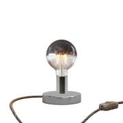 Lampada da tavolo Posaluce Half Cup in metallo - Cromo Interruttore
