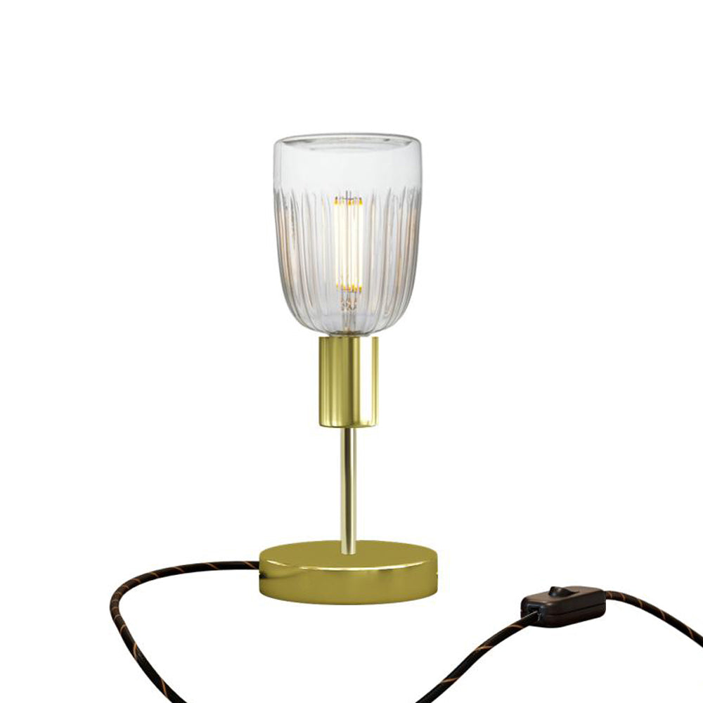 Lampada da tavolo Alzaluce Tiche in metallo - Ottone Interruttore