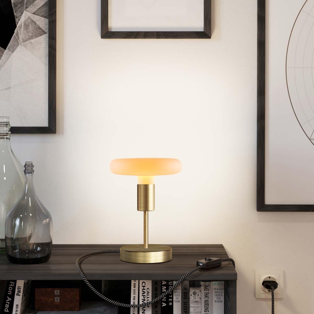 Lampada da tavolo Alzaluce Dash in metallo - Bronzo satinato Interruttore