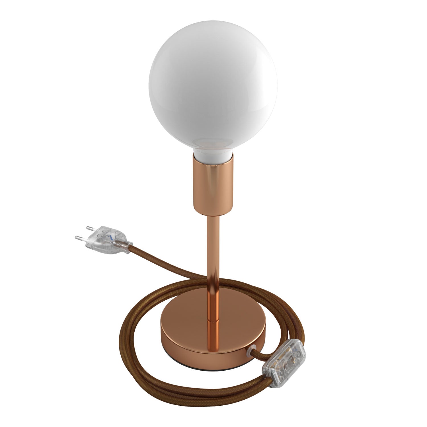 Alzaluce - Lampada da tavolo in metallo - Rame 15 cm