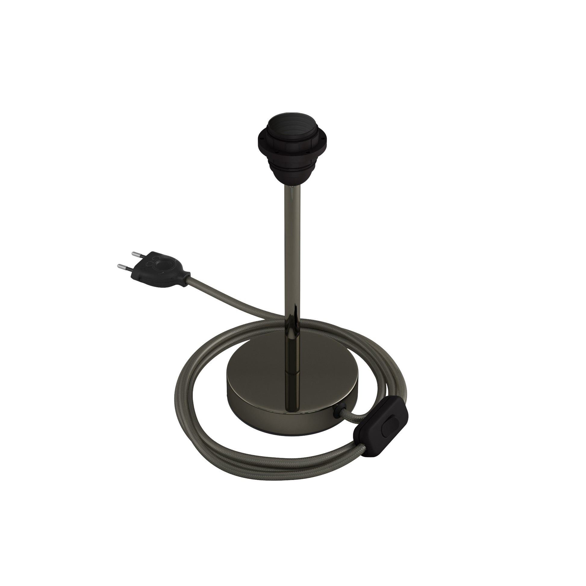 Alzaluce per paralume - Lampada da tavolo in metallo - Nero perla 20 cm