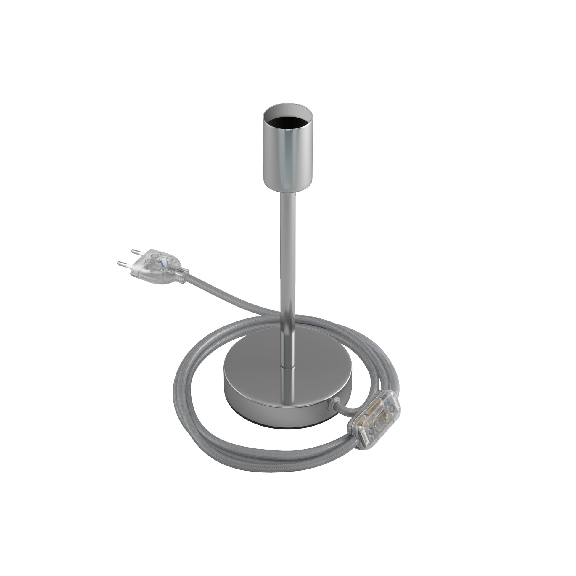 Alzaluce - Lampada da tavolo in metallo - Cromo 20 cm
