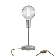 Lampada da tavolo Alzaluce Globo in metallo - Cromo Interruttore