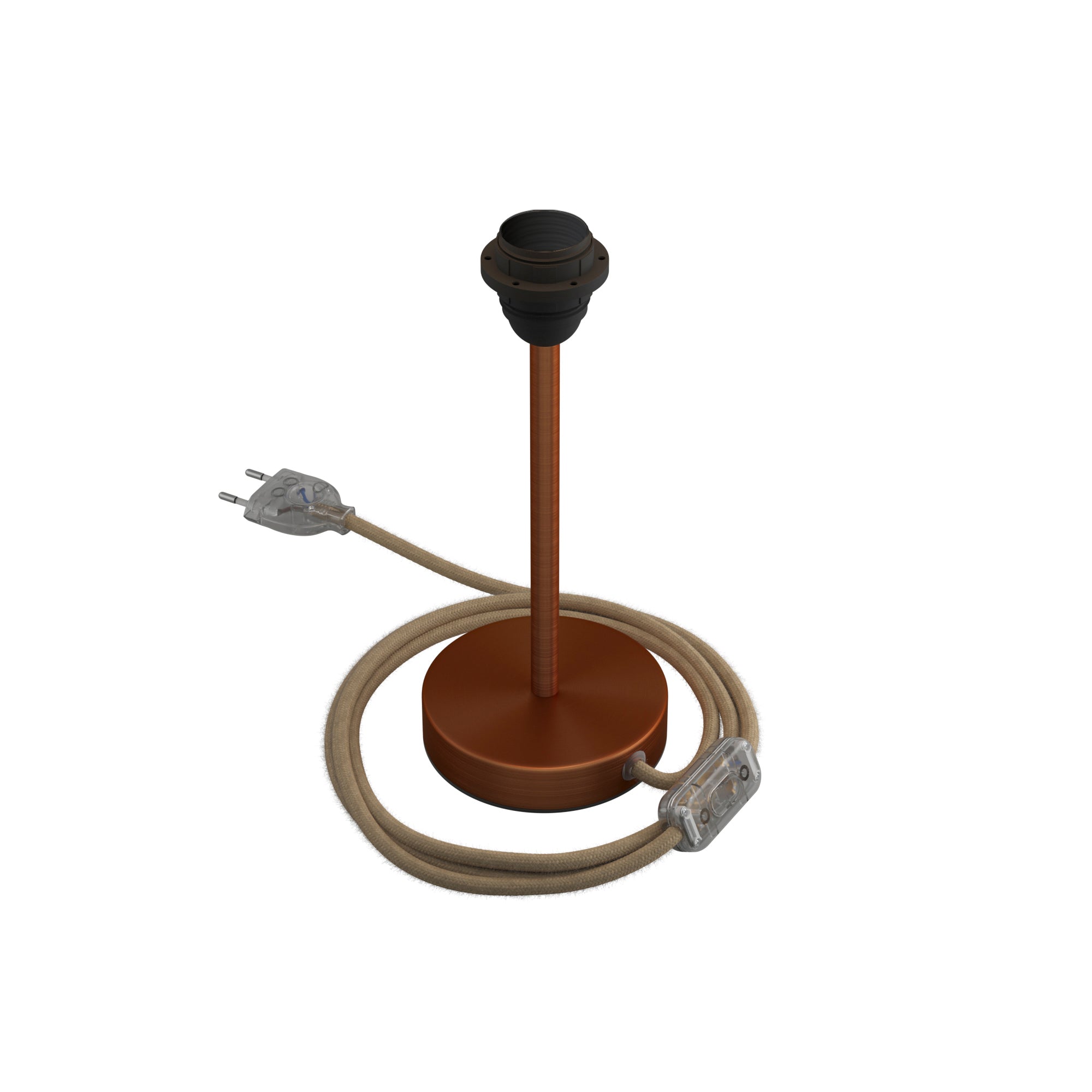 Alzaluce per paralume - Lampada da tavolo in metallo - Rame satinato 20 cm