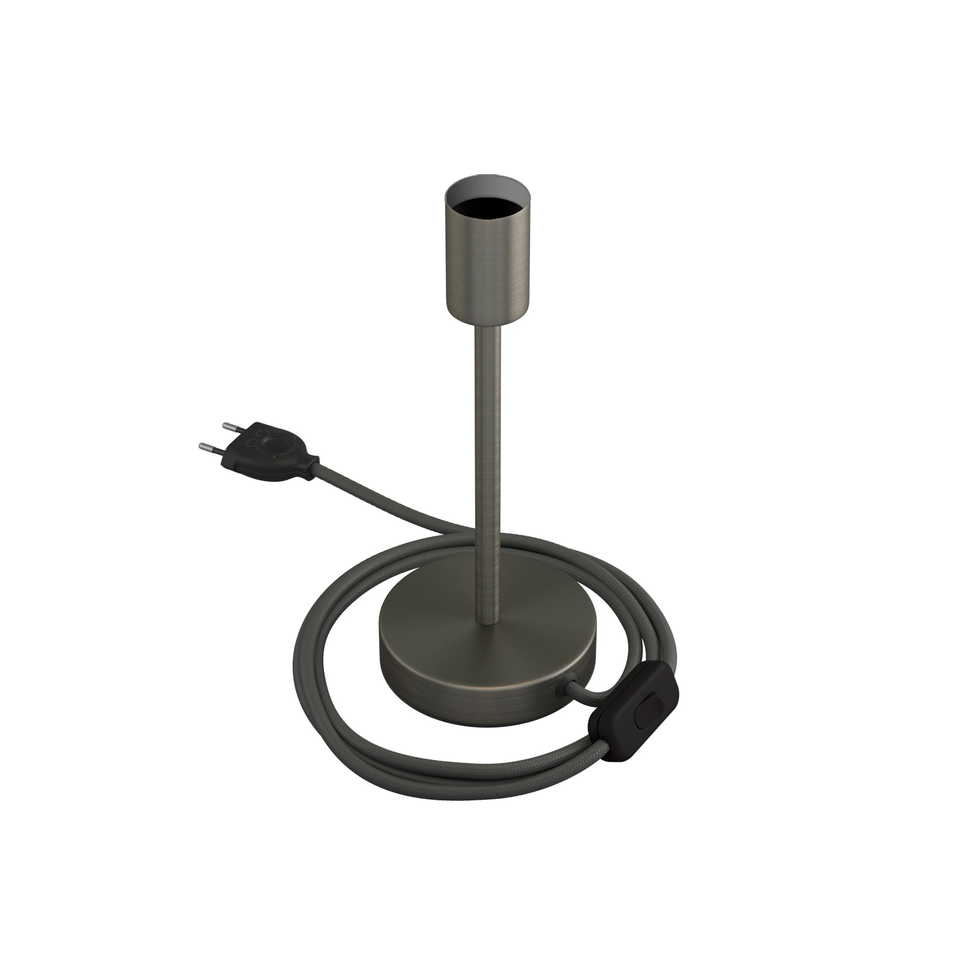 Alzaluce - Lampada da tavolo in metallo - Titanio satinato 20 cm