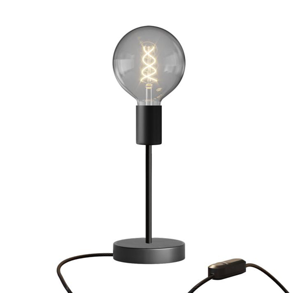 Lampada da tavolo Alzaluce Globo in metallo - Nero Dimmer