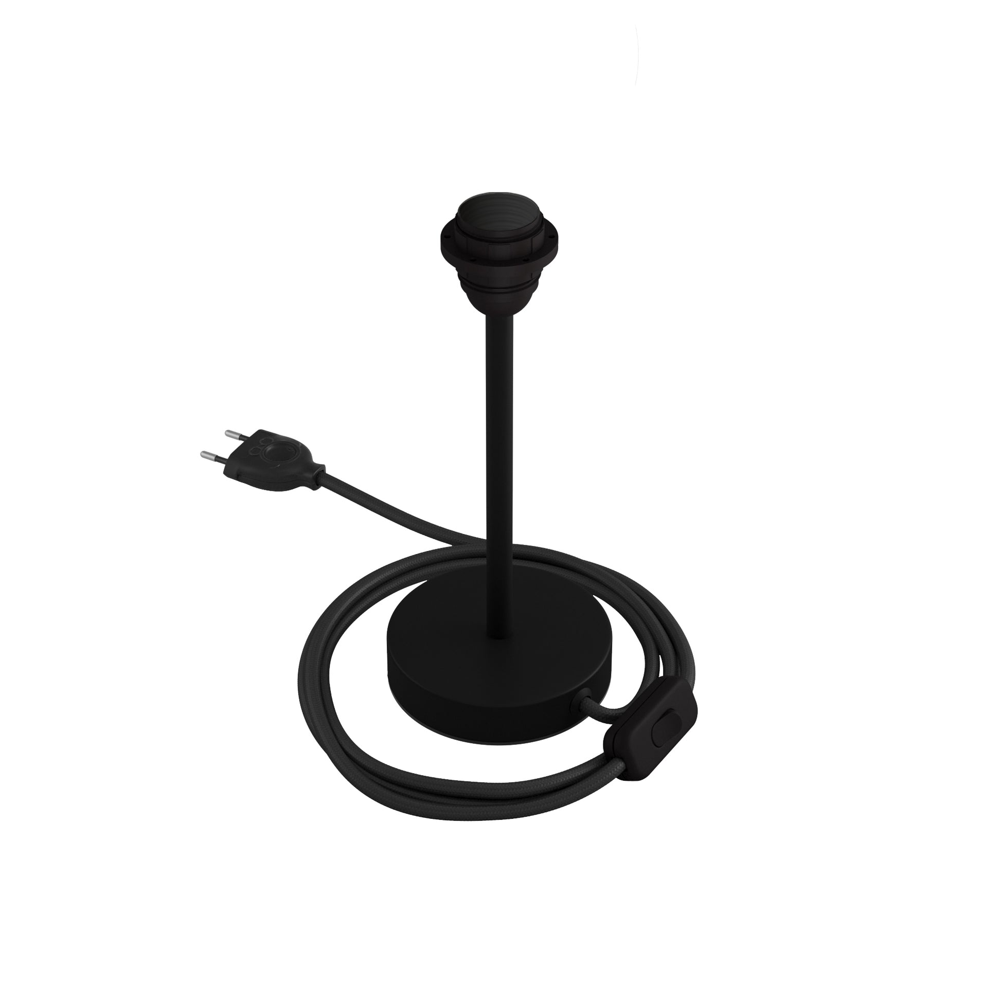 Alzaluce per paralume - Lampada da tavolo in metallo - Nero opaco 20 cm