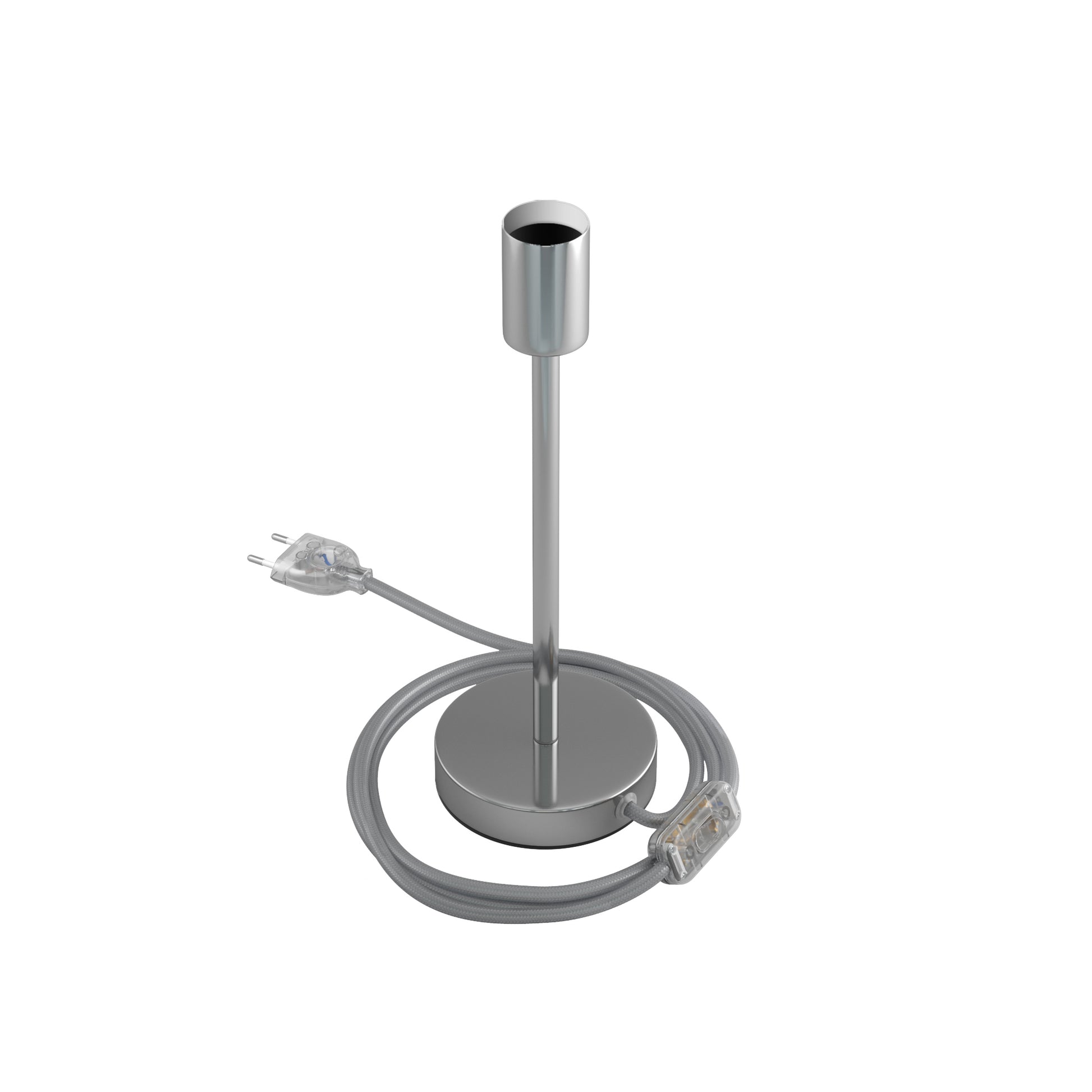 Alzaluce - Lampada da tavolo in metallo - Cromo 25 cm