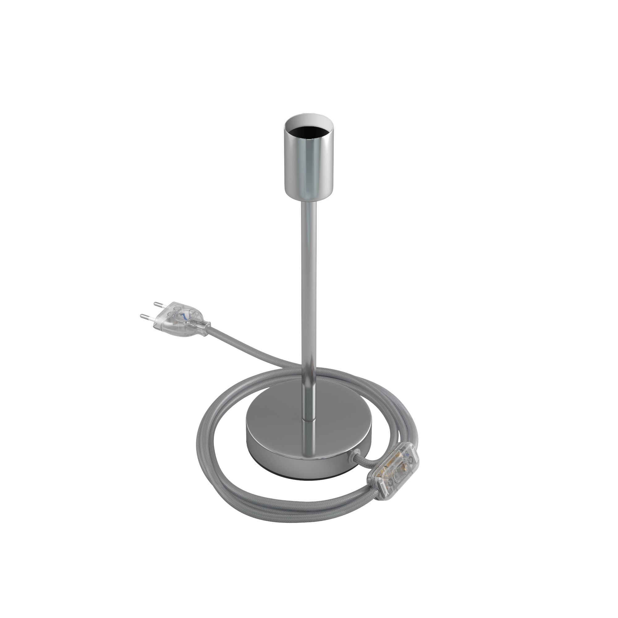 Alzaluce - Lampada da tavolo in metallo - Cromo 25 cm