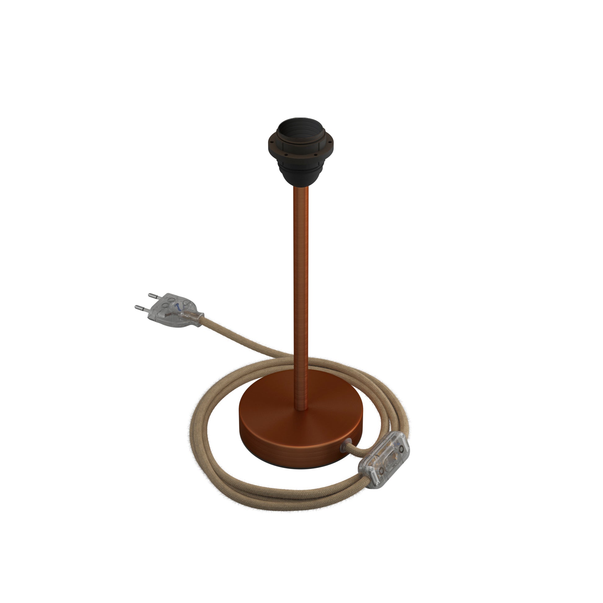 Alzaluce per paralume - Lampada da tavolo in metallo - Rame satinato 25 cm
