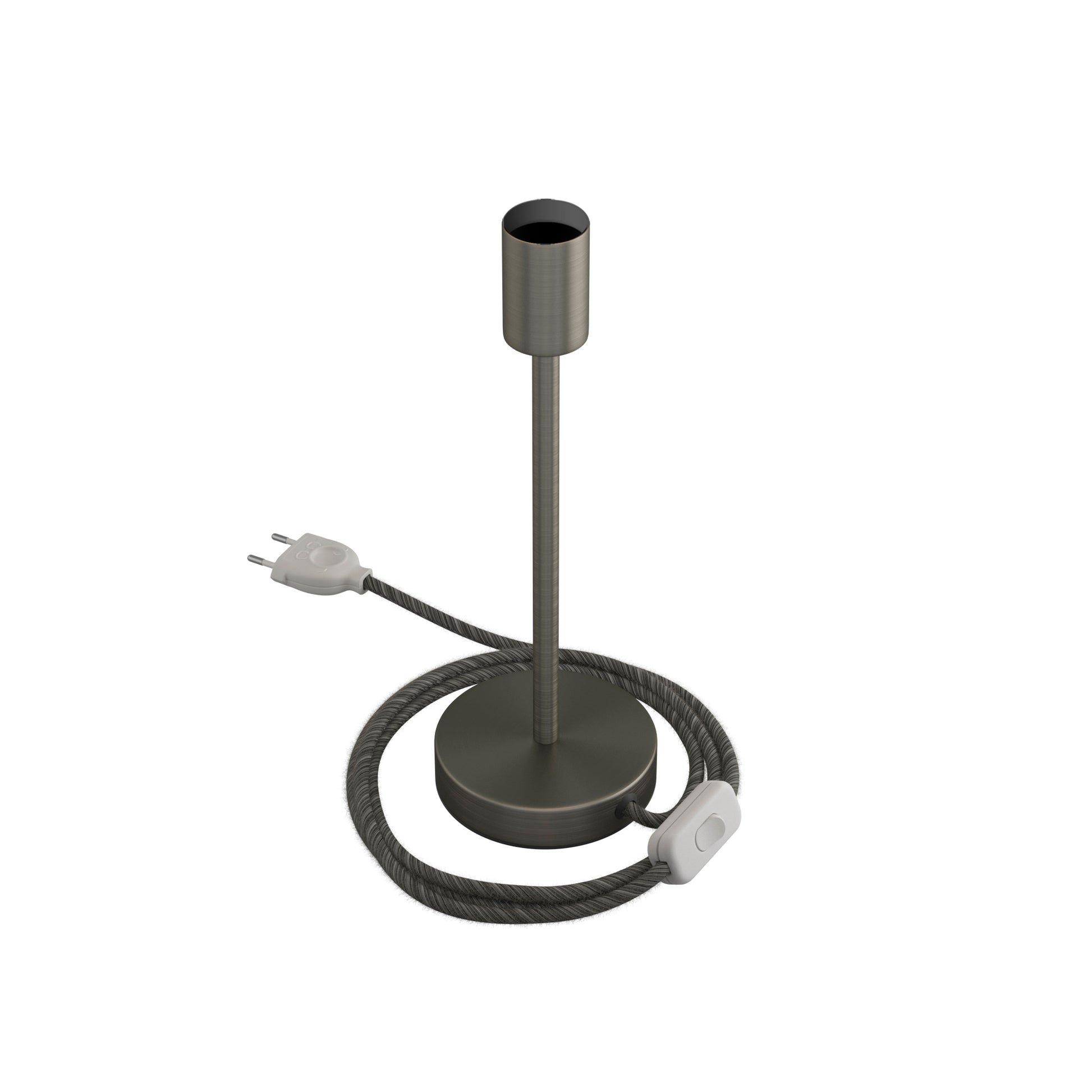 Alzaluce - Lampada da tavolo in metallo - Titanio satinato 25 cm