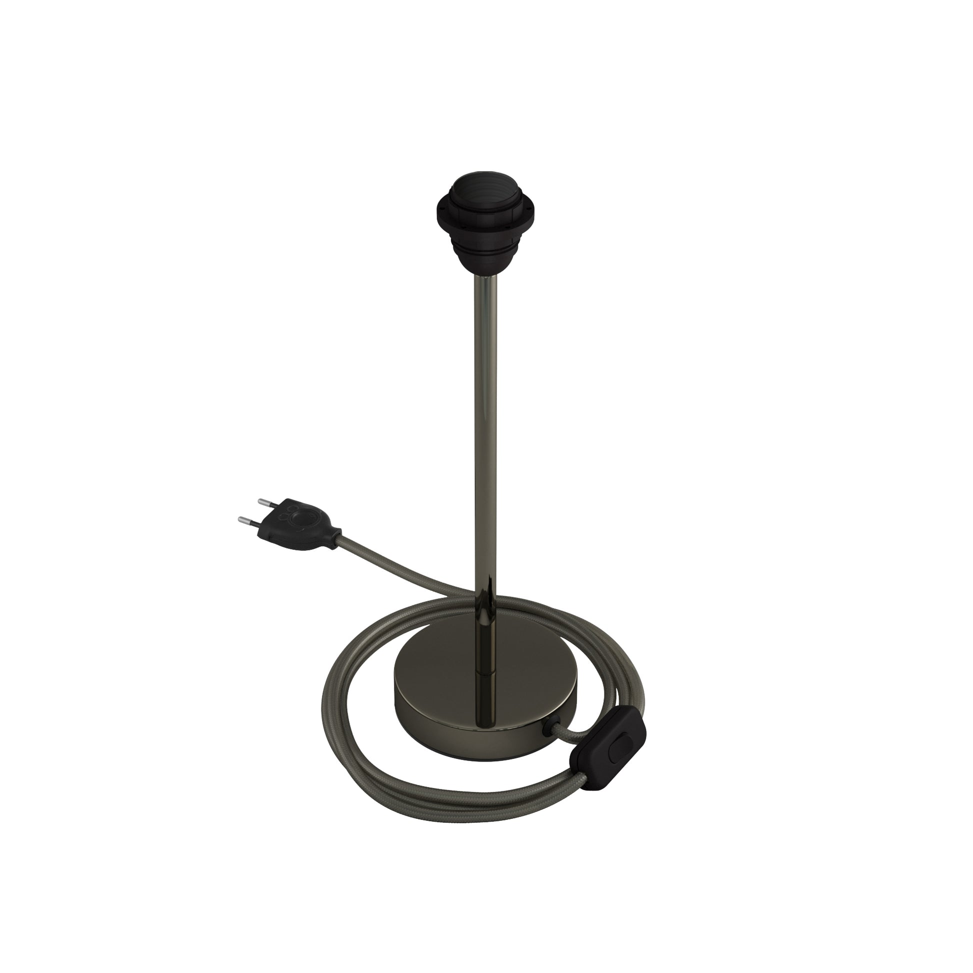 Alzaluce per paralume - Lampada da tavolo in metallo - Nero perla 30 cm
