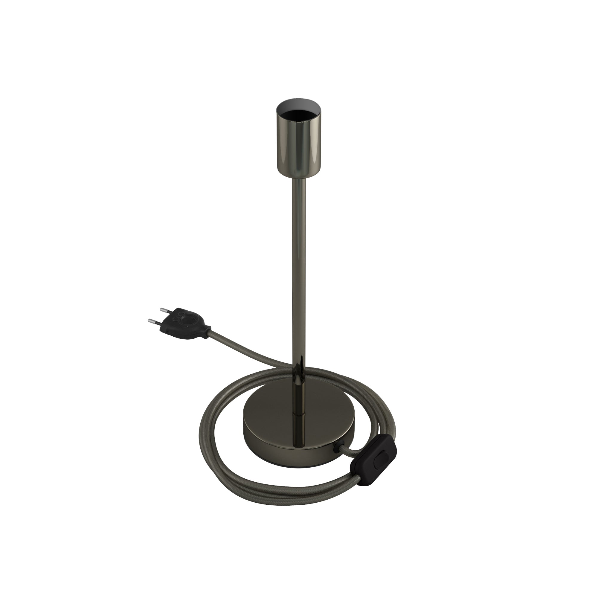Alzaluce - Lampada da tavolo in metallo - Nero perla 30 cm