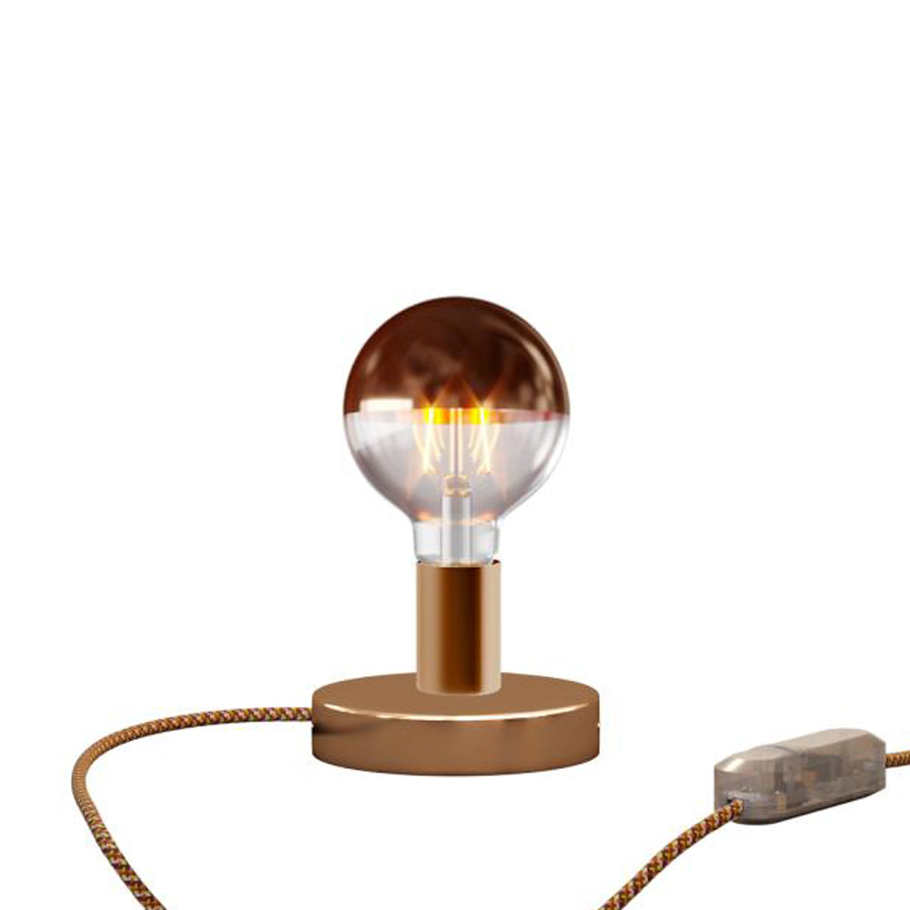 Lampada da tavolo Posaluce Half Cup in metallo - Rame Dimmer