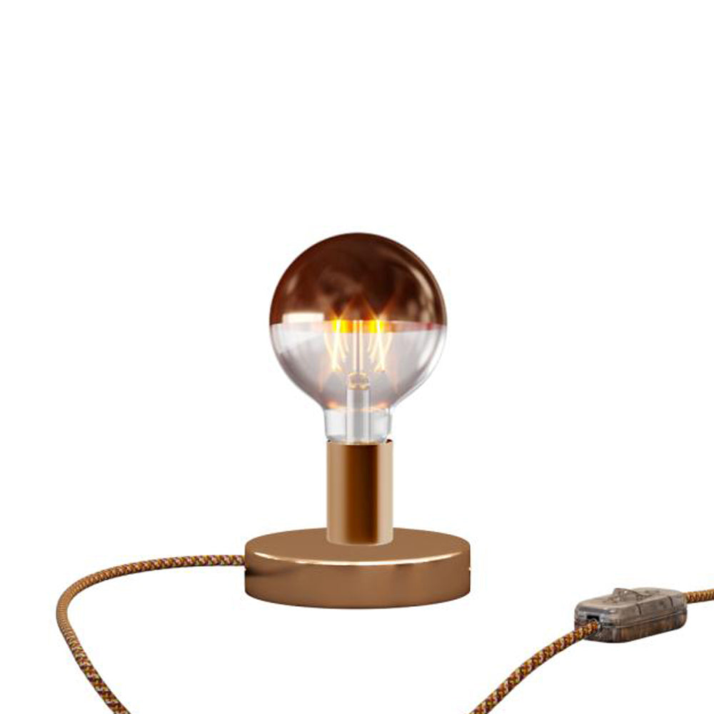 Lampada da tavolo Posaluce Half Cup in metallo - Rame Interruttore
