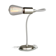 Table Flex lampada da tavolo snodabile a luce diffusa - Titanio satinato