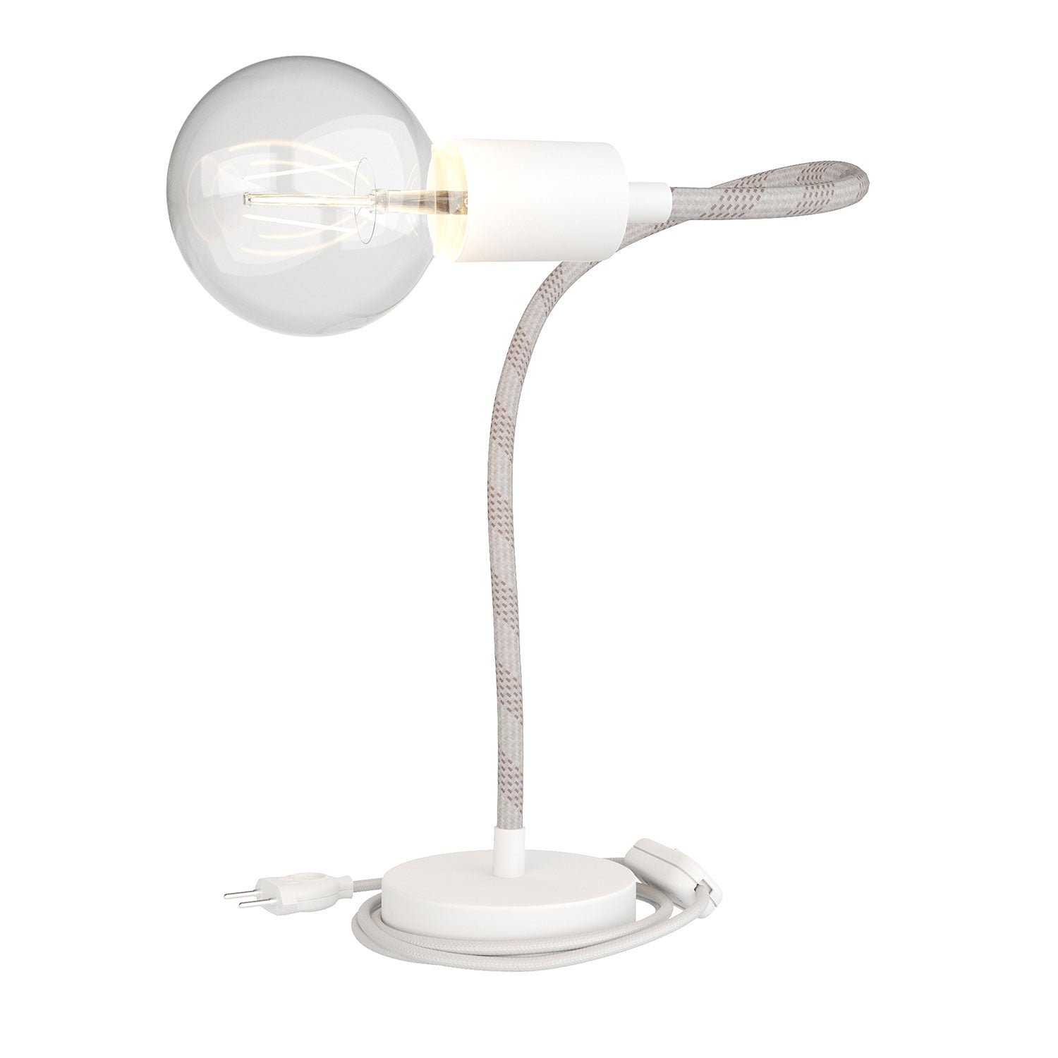 Table Flex lampada da tavolo snodabile a luce diffusa - Bianco opaco