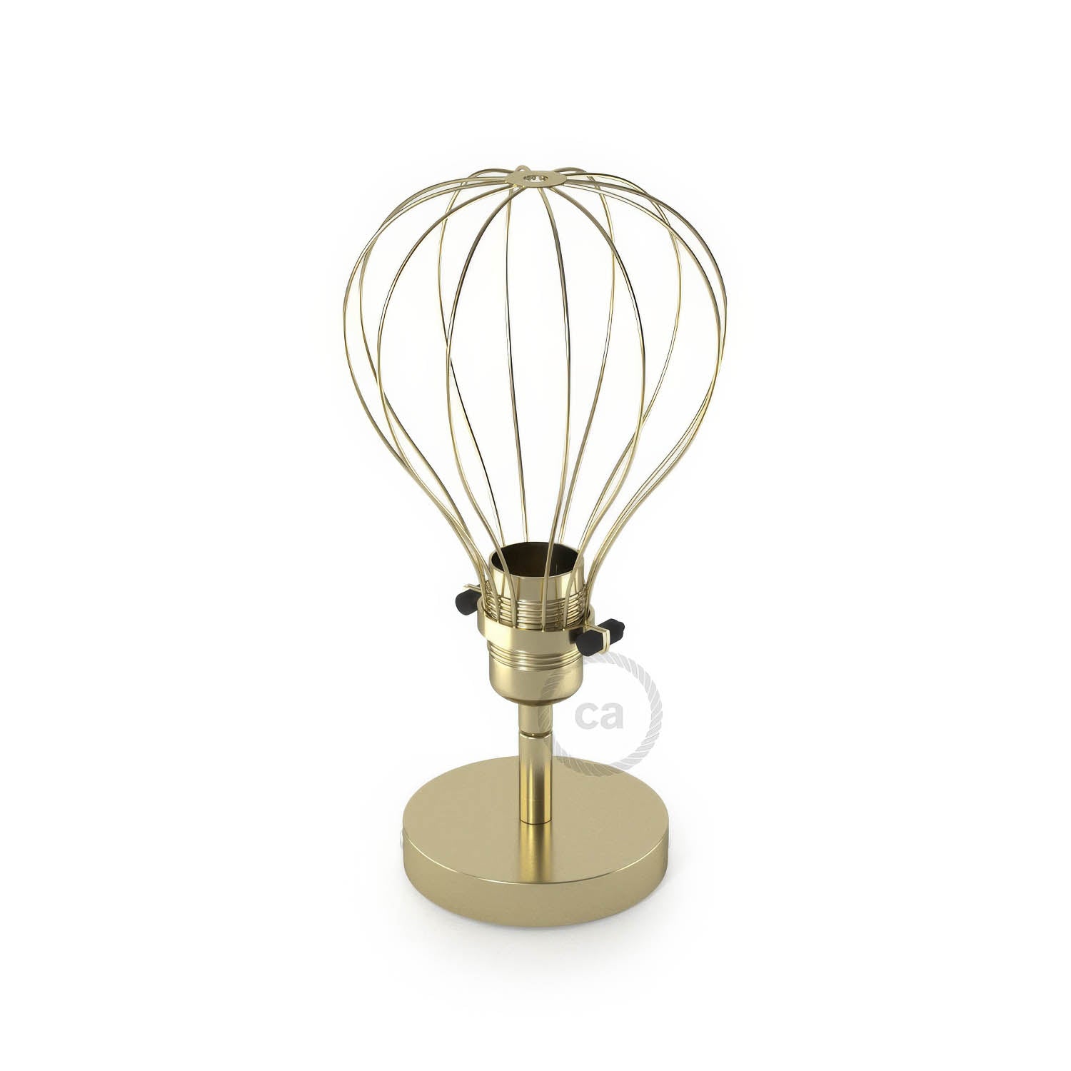 Fermaluce Metallo 90° con paralume Drop, lampada filomuro orientabile in metallo - Ottone